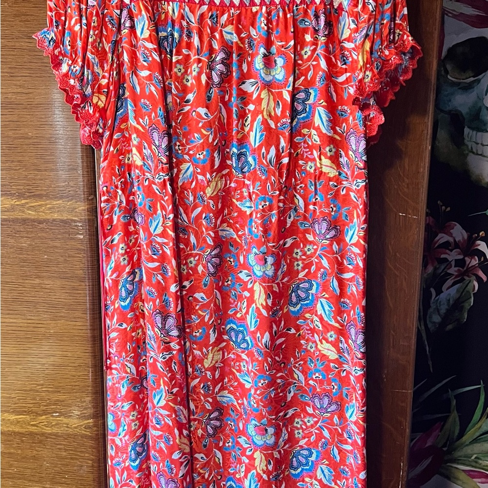 Johnny Was Embroidered Floral Dress
